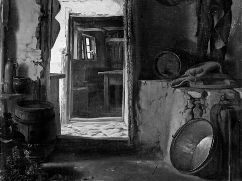 1839-Ernst Christian Clausen Laub - Una dispensa in una casa colonica, 1861